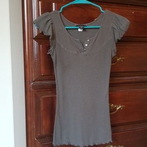 Victoria's Secret Olive Green Waffle Henley Top